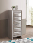 Marilla 6-Drawers Chest, Silver Champagne