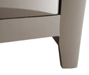 Marilla 3-Drawers Nightstand, Silver Champagne