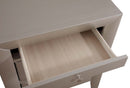 Marilla 3-Drawers Nightstand, Silver Champagne