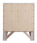 Marilla 3-Drawers Nightstand, Silver Champagne