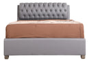 Marilla Full Box Spring Bed, Light Gray