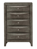 Marilla 5-Drawers Chest, Gray