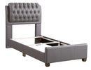 Marilla Twin Box Spring Bed, Light Gray