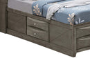 Marilla King Storage Bed, Gray