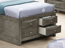 Marilla Twin Storage Bed, Gray