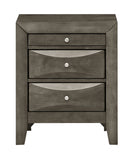 Marilla 3-Drawers Nightstand, Gray