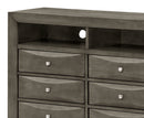Marilla 6-Drawers Media Chest, Gray