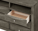 Marilla 6-Drawers Media Chest, Gray