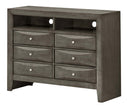 Marilla 6-Drawers Media Chest, Gray