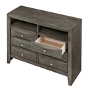 Marilla 6-Drawers Media Chest, Gray