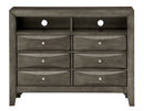 Marilla 6-Drawers Media Chest, Gray