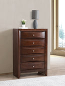 Marilla 5-Drawers Chest, Cappuccino