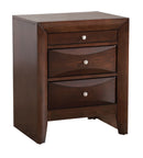 Marilla 3-Drawers Nightstand, Cappuccino