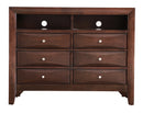 Marilla 6-Drawers Media Chest, Cappuccino