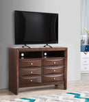 Marilla 6-Drawers Media Chest, Cappuccino