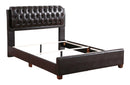 Marilla Full Box Spring Bed, Dark Brown
