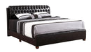 Marilla King Box Spring Bed, Dark Brown