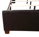 Marilla King Box Spring Bed, Dark Brown