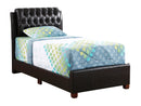 Marilla Twin Box Spring Bed, Dark Brown