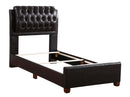 Marilla Twin Box Spring Bed, Dark Brown