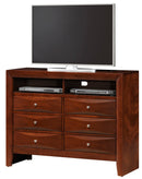 Marilla 6-Drawers Media Chest, Cherry