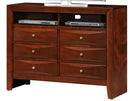 Marilla 6-Drawers Media Chest, Cherry