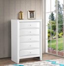 Marilla 5-Drawers Chest, White