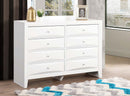 Marilla 8-Drawers Dresser, White