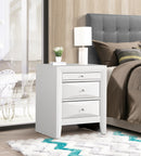 Marilla 3-Drawers Nightstand, White
