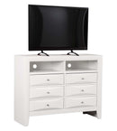Marilla 6-Drawers Media Chest, White