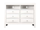 Marilla 6-Drawers Media Chest, White