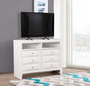 Marilla 6-Drawers Media Chest, White