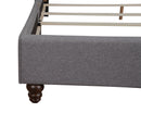 Julie Full Box Spring Bed, Gray