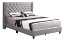Julie Queen Box Spring Bed, Light Gray