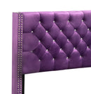 Julie Full Box Spring Bed, Purple