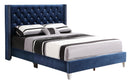Julie Full Box Spring Bed, Navy Blue