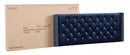 Julie Full Box Spring Bed, Navy Blue
