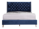 Julie Full Box Spring Bed, Navy Blue