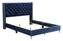 Julie Full Box Spring Bed, Navy Blue