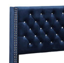 Julie Queen Box Spring Bed, Navy Blue