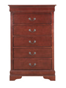 LouisPhillipe 5-Drawers Chest, Cherry
