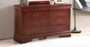 LouisPhillipe 6-Drawers Dresser, Cherry