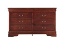 LouisPhillipe 6-Drawers Dresser, Cherry