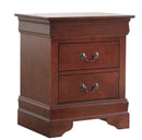 LouisPhillipe 2-Drawers Nightstand, Cherry
