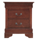 LouisPhillipe 2-Drawers Nightstand, Cherry