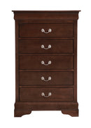 LouisPhillipe 5-Drawers Chest, Cappuccino