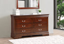 LouisPhillipe 6-Drawers Dresser, Cappuccino