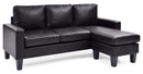 Jenna 76in Sofa, Black