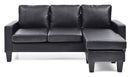 Jenna 76in Sofa, Black
