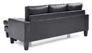 Jenna 76in Sofa, Black